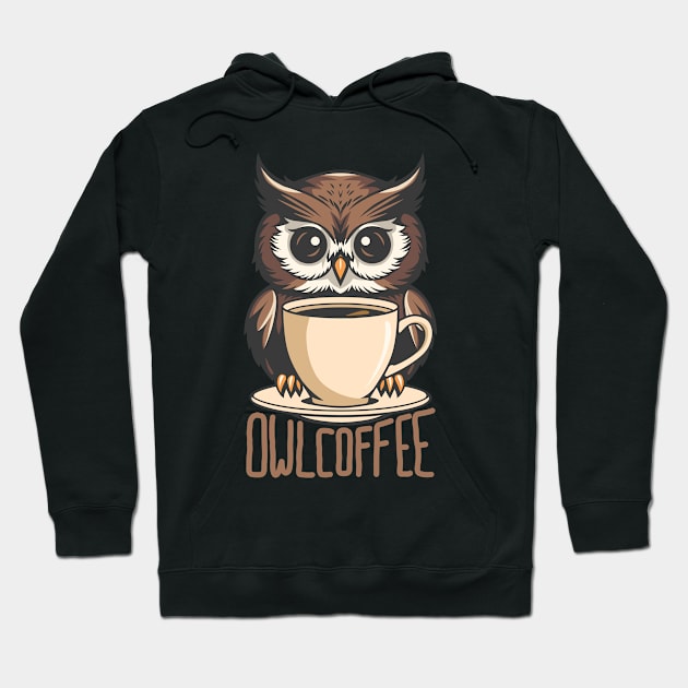 Owl and Coffee Hoodie by milhad